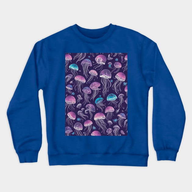 Jellyfish Pattern Crewneck Sweatshirt by likbatonboot